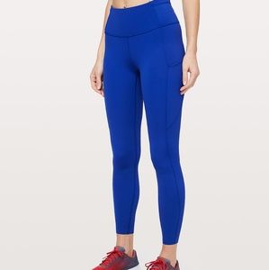 Lululemon Fast and Free HR Tight 25" Size 8 Blue
